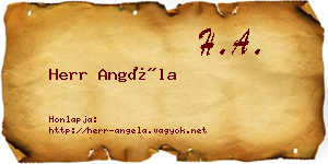 Herr Angéla névjegykártya